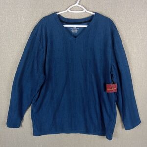 Covington V-Neck Pullover Sweater Mens XL Blue Classic Casual Business Preppy
